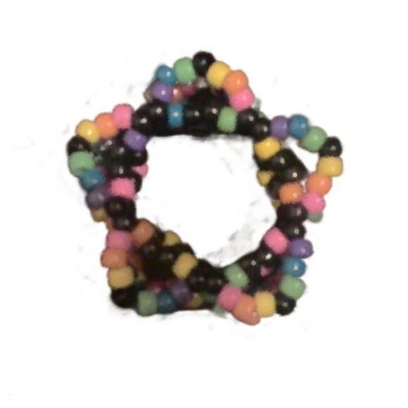 rainbow black kandi star cuff - Picture 1 of 2